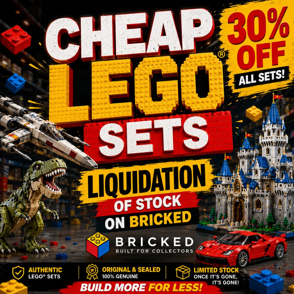 Bricked liquidation of stock — cheap LEGO sets 30% off, authentic sealed sets